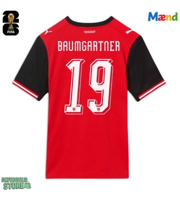 Østrig Christoph Baumgartner #19 Replika Hjemmebanetrøje VM 2026 Kortærmet